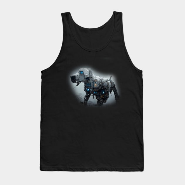 Labrador Retriever Surreal Steampunk Artwork, Dog Lover Tank Top by maxdax